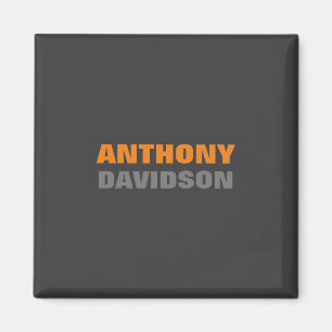 Íman Tamanho Perfeito Alternativo Cinza Laranja Texto N