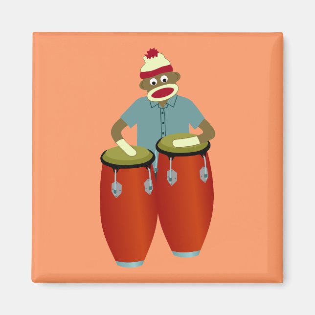 Íman Tambores de Conga Macaco-Meia (Frente)