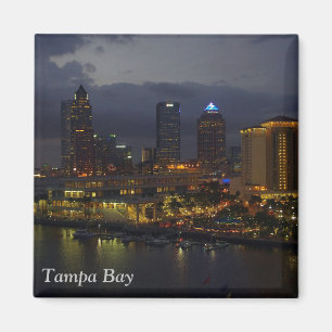 Íman Tampa Bay Night Skyline
