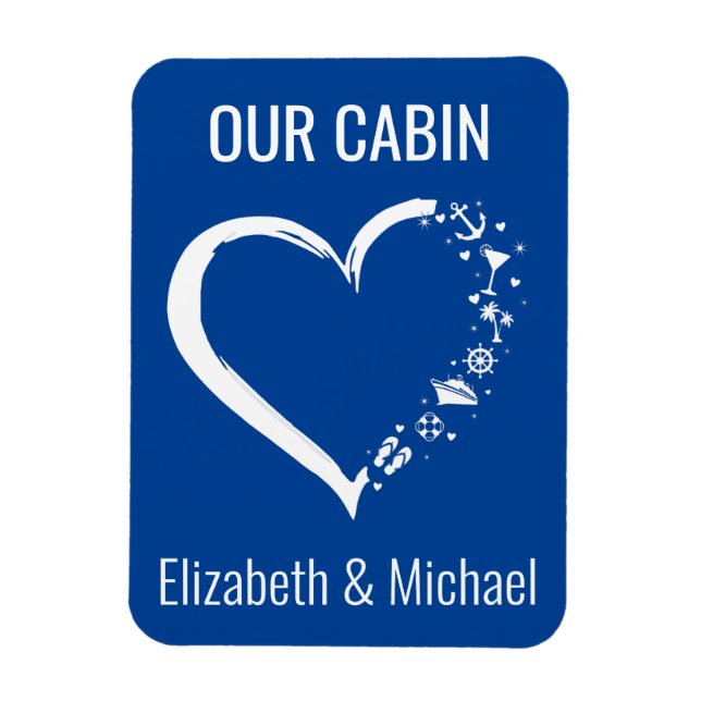 Íman Tampa do coração da porta de cruzeiro personalizad (Vertical)