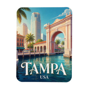Íman Tampa Florida Orla Skyline Viagem