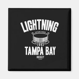 Íman Tampa Y Disco de Hockey Lightning Azul Oficialment