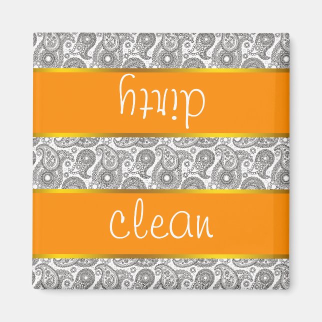 Íman Tangerine Black Paisley (Frente)