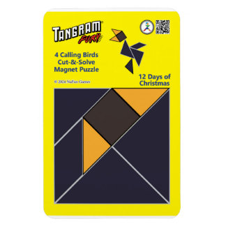 Íman Tangram Magnet Quebra-cabeça - 4 Aves Chamadoras