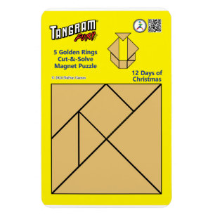 Íman Tangram Magnet Quebra-cabeça - 5 Ouros