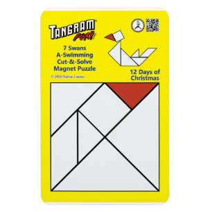 Íman Tangram Magnet Quebra-cabeça - 7 Cisnes A-Natação