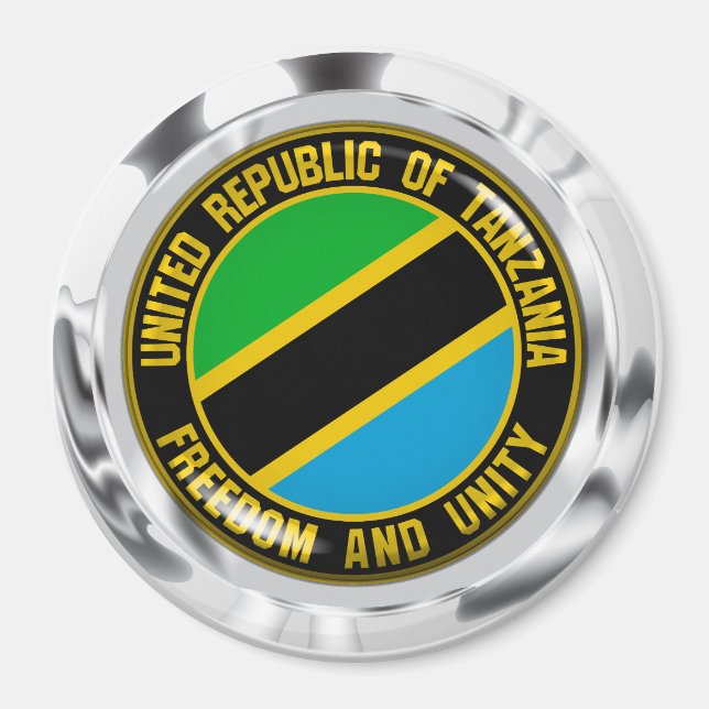 Íman Tanzânia Round Emblem (Frente)