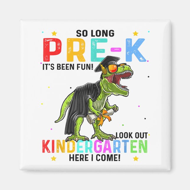 Íman Tão Longo Jardim Pré-K Aqui Eu Vim Dinossauro Gr (Frente)