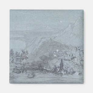 Íman Taormina, das "vistas de Sicília" (giz & gouache