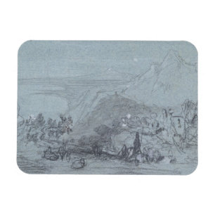 Íman Taormina, das "vistas de Sicília" (giz & gouache