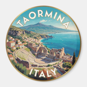 Íman Taormina Itália Cena da Costa Jônica 🌊