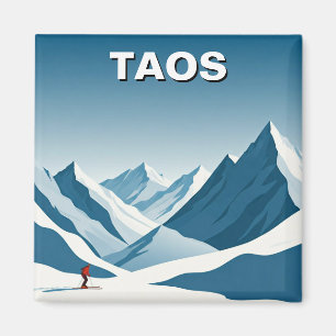 Íman Taos New Mexico Skiing Skier Viagem