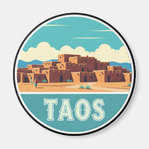 Íman Taos Pueblo New Mexico Watercolor