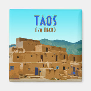 Íman Taos Pueblos Novo México Vintage
