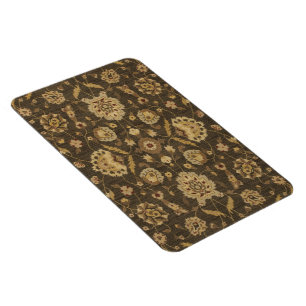 Íman Tapeçaria floral dourada verde florestal
