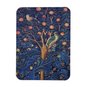 Íman Tapeçaria Pica-Pau de William Morris Design Azul