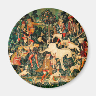 Íman Tapeçarias do Unicórnio Medieval Clássico Defende