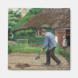 Íman Tarde do trabalho no jardim (por H.A. Brendekilde)