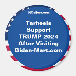 Íman Tarheels suportam o TRUMP 2024 após a geladeira