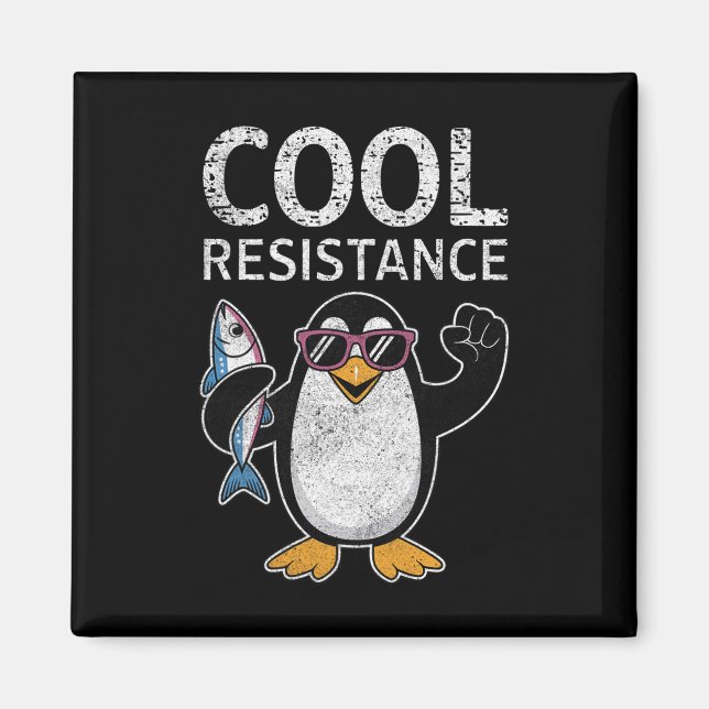 Íman Tarifas de Pinguins de Resistência Legal e Sutil P (Frente)