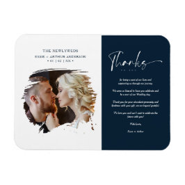 Íman Tarjeta De Agradecimiento Modern Brushstoke Foto