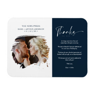 Íman Tarjeta De Agradecimiento Modern Brushstoke Foto