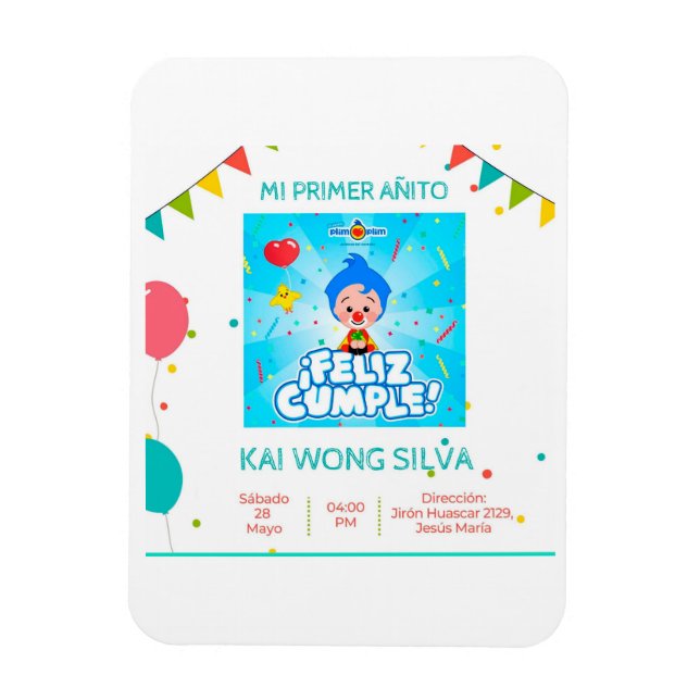 Íman Tarjeta de cumpleaños (Vertical)