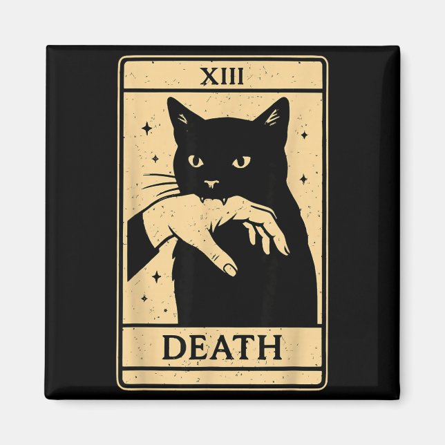 Íman Tarot Card Black Cat Occult Witchy Black Cat Tarot (Frente)