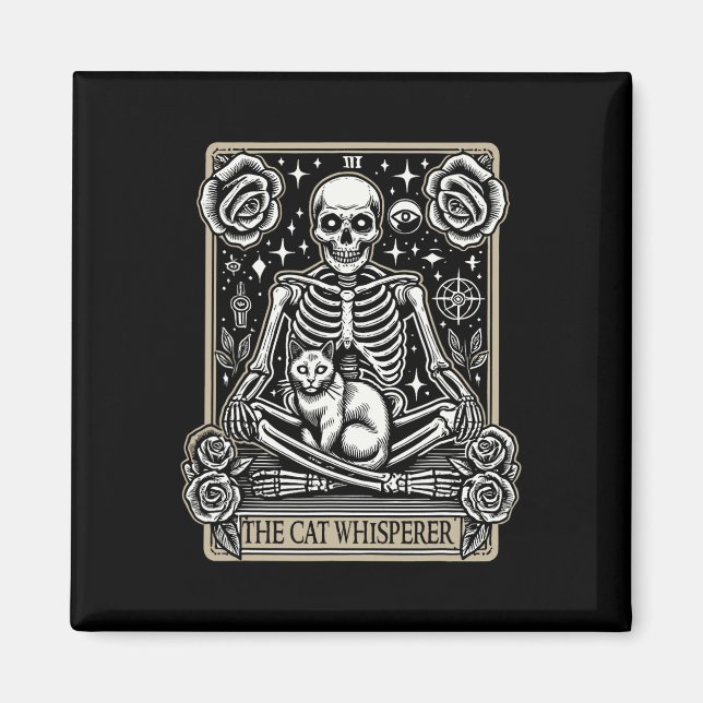 Íman Tarot Card Emo Gothic - Ocultar O Sussuro Gato (Frente)