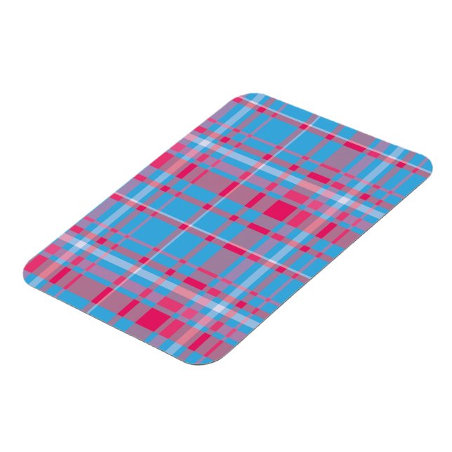 Íman Tartan azul e vermelho (Left Side)