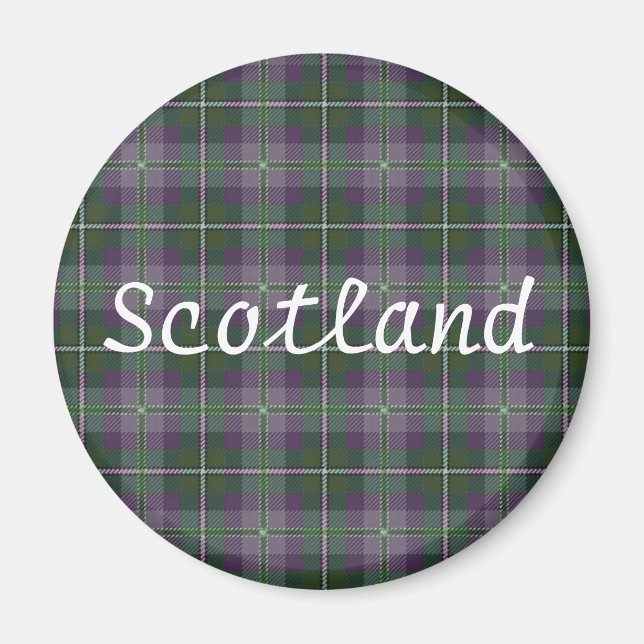 Íman Tartan Gift Magnet - Souvenir da Escócia (Frente)
