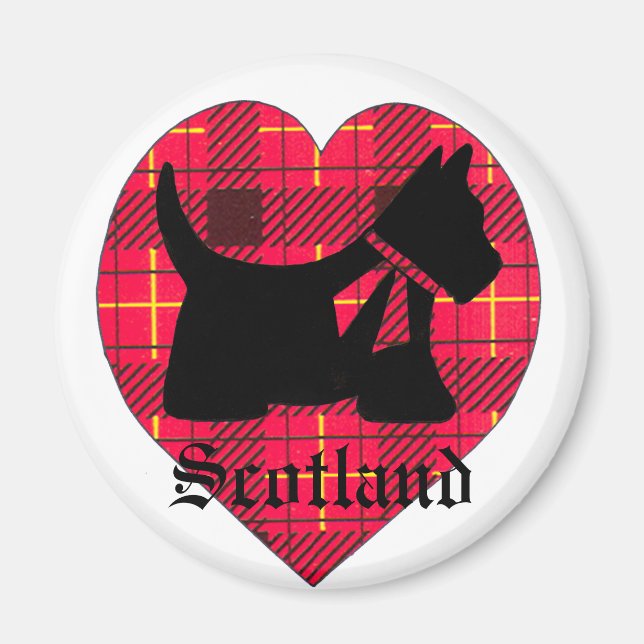 Íman Tartan Scottie Dog Magnet (Frente)