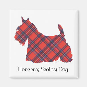 Íman Tartan Stewart do Terrier Escocês