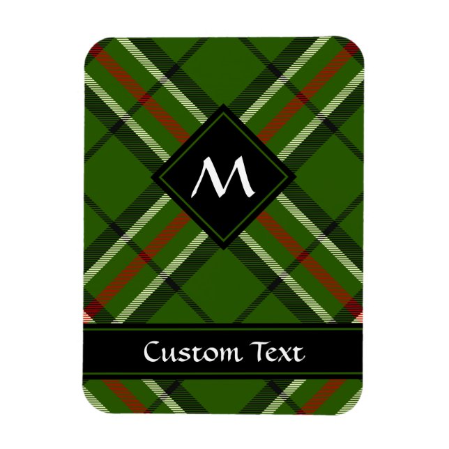 Íman Tartan Verde, Preto, Vermelho e Branco (Vertical)