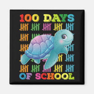 Íman Tartaruga De 100 Dias De Escola Professor Aluno