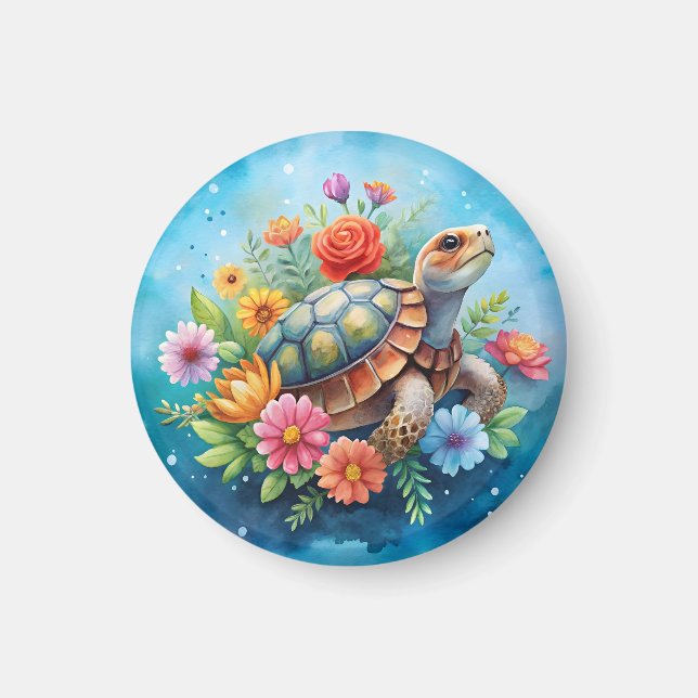Íman Tartaruga Floral (Frente)