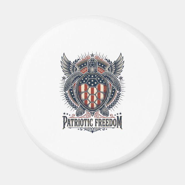 Íman Tartaruga Marinha Patriota (Frente)