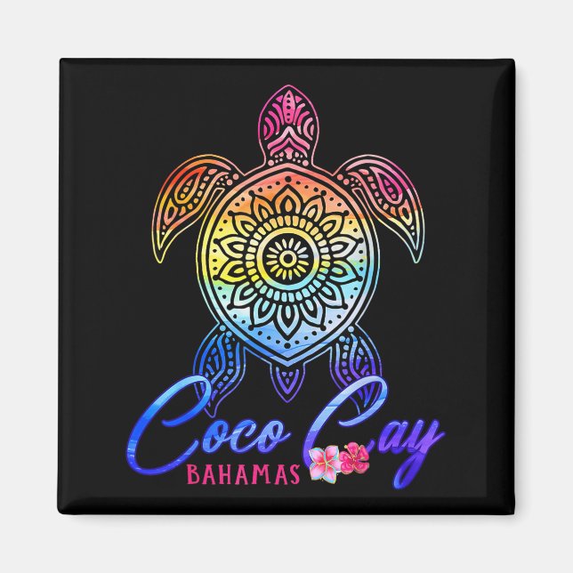 Íman Tartaruga marinha tie dye coco cay  (Frente)