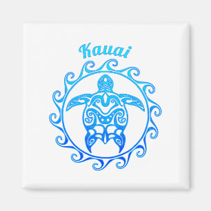 Íman Tartaruga Tribal do Oceano Azul Kauai
