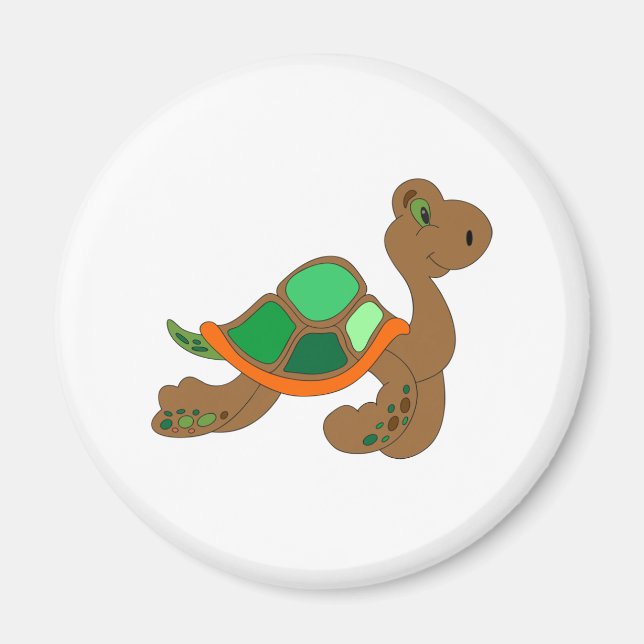 Íman tartaruga verde-escura (Frente)