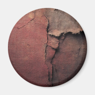 Íman Tattered Canvas Abstract in Rust and Earth