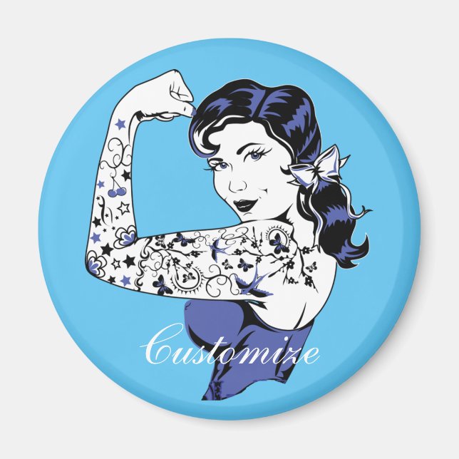 Íman Tattoo Girl Arm Up Thunder_Cove (Frente)