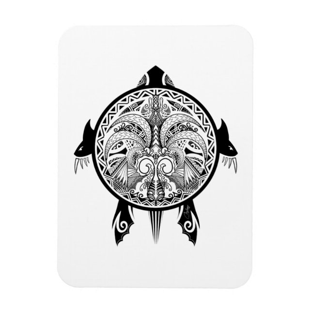 Íman Tattoo Tribal Turtle (Vertical)