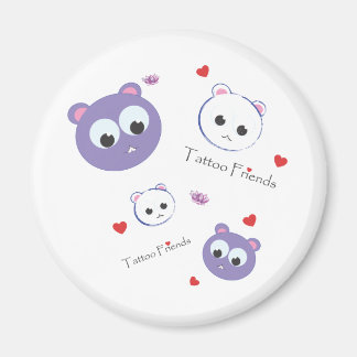 Íman Tatuagem Amigos Roxo