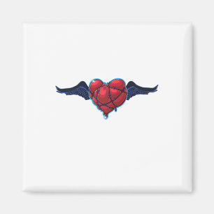 Íman Tatuagem Cardíaca Com Fio E Dias de os namorados D