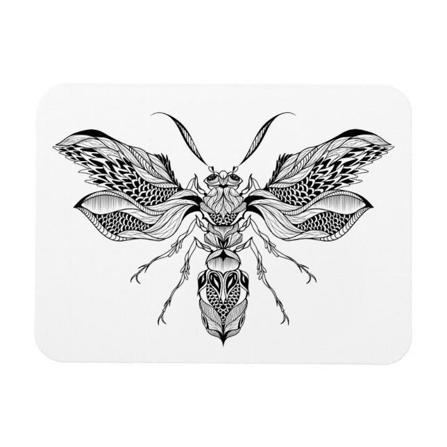 Íman Tatuagem De Bee-Wasp (Horizontal)