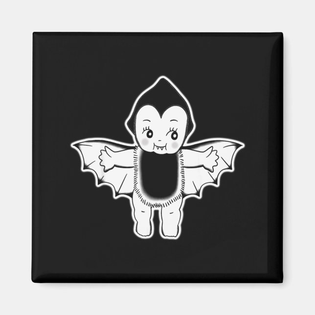 Íman Tatuagem de morcego vampiro bebê Kewpie (Frente)