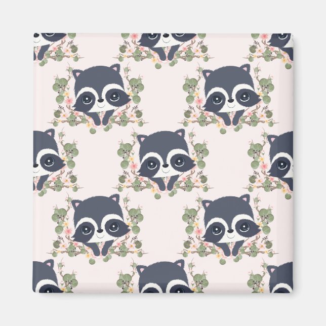 Íman Tatuagem De Panda E Flor (Frente)