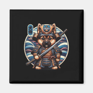 Íman Tatuagem do cão Samurai japonês, German shepherd K