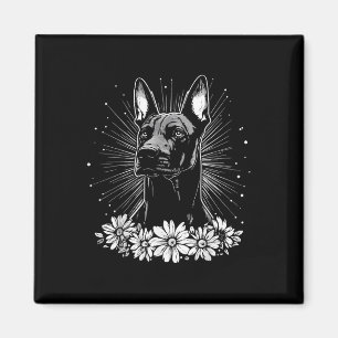 Íman Tatuagem do Estilo Retroativo do Cachorro Doberman